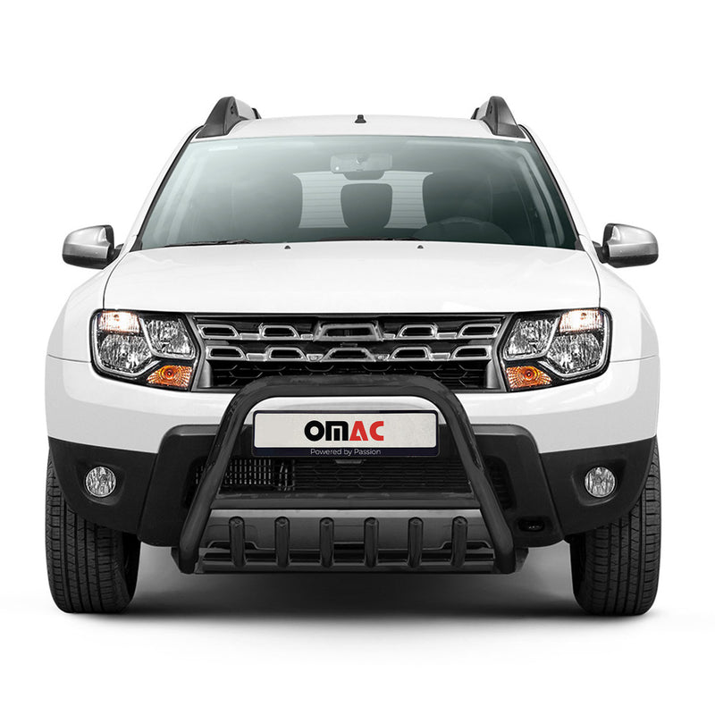 Pare-Buffle Avant Pour Dacia Duster 2010-2018 Acier Inoxydable Noir