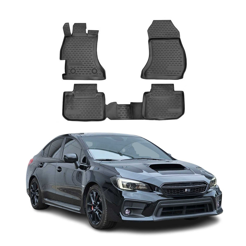 Tapis de Sol pour Subaru WRX STI 2014-2021 Caoutchouc TPE Noir