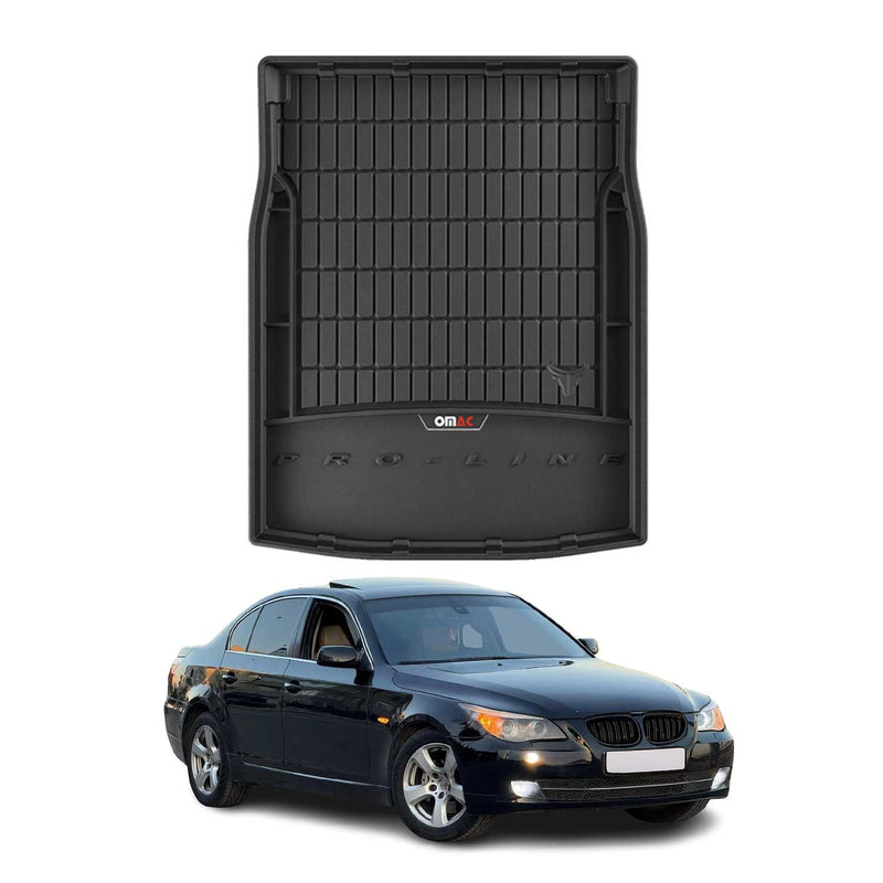 OMAC Tapis de coffre caoutchouc pour BMW Série 5 E60 / M5 2003-2010 Noir Premium