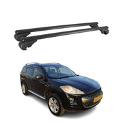 Barres de toit Transversales pour Peugeot 4007 2008-2012 Aluminium Noir