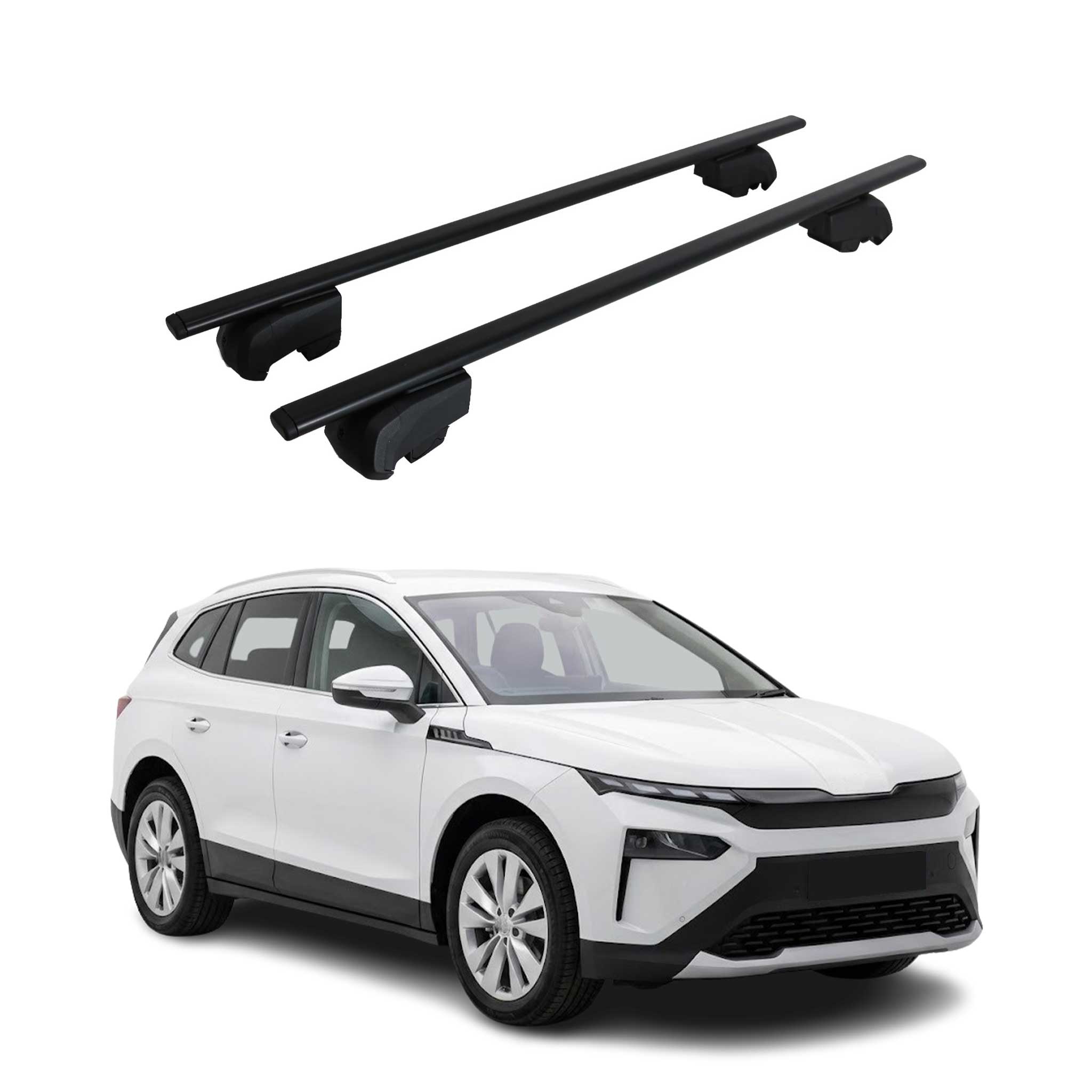 Barres de toit transversales pour Skoda Elroq 2024-2026 Fer Noir 2Pcs