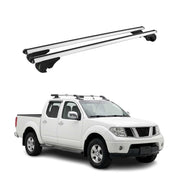 Barres de toit Transversales pour Nissan Navara II D40 2005-2014 TÜV Alu Gris