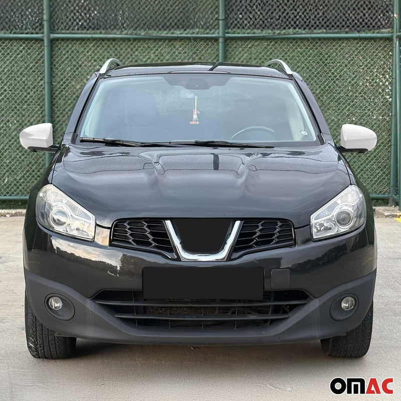 Coques de Rétroviseurs pour Nissan Qashqai +2 2007-2014 en ABS Argent