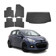 Kit Tapis de sol et coffre pour Hyundai i10 2013-2019 HB TPE Noir