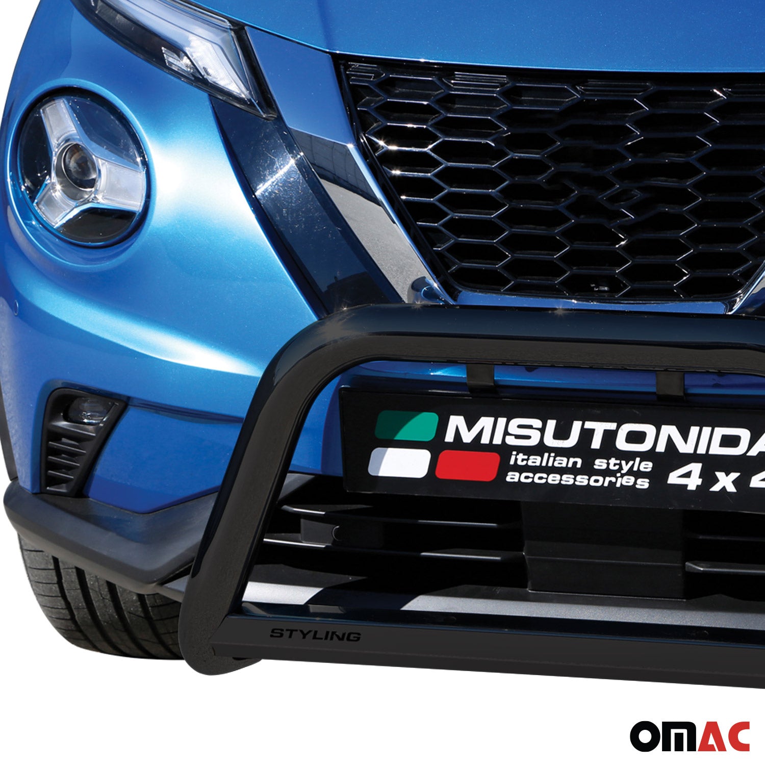 Pare-buffle Avant pour Nissan Juke 2019-2026 63mm en Acier Inoxydable Noir