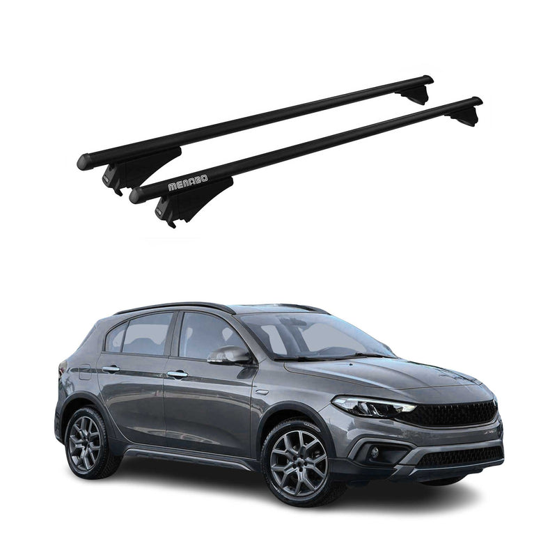 Tiger Barres de toit transversales pour Fiat Tipo Cross 2020-2024 Noir