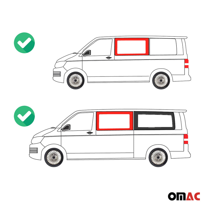 Fixe Vitre Porte pour VW T6 T6.1 2015-2024 L1 L2 Avant Gauche Pas Coulissante