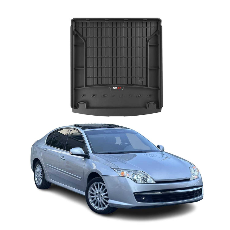 Tapis de Coffre pour Renault Laguna 2007-2015 en Caoutchouc Noir