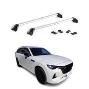 Barres de toit ajustables transversales pour Mazda CX-80 2024-2026 Alu 2x ABE