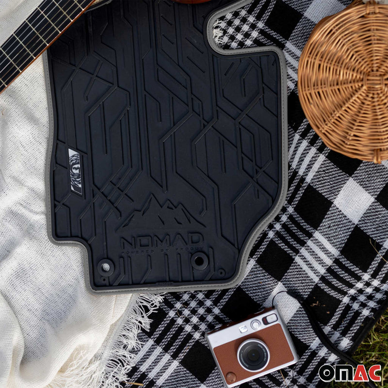 Tapis de Sol de Voiture pour Toyota Corolla 2019-2025 Caoutchouc Noir-Gris