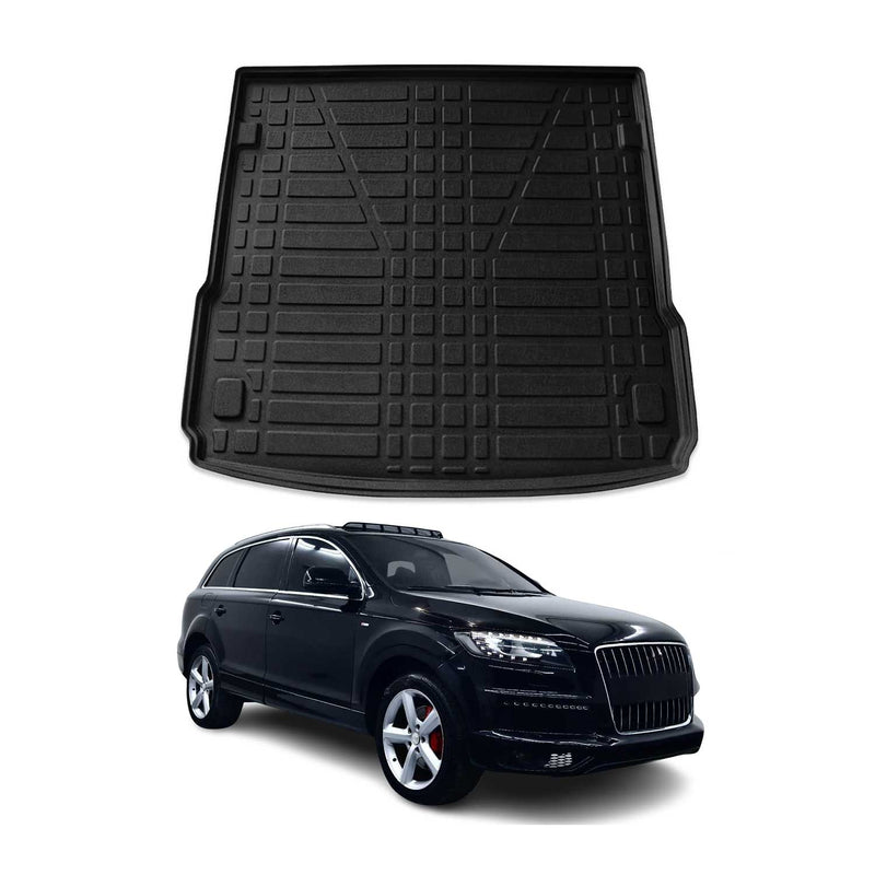 Tapis de coffre pour Audi Q7 4LB 2006-2015 caoutchouc TPE Noir