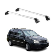 Barres de toit pour Kia Carens FJ 2002-2006 5P Gris Argenté 2 pièces ABE