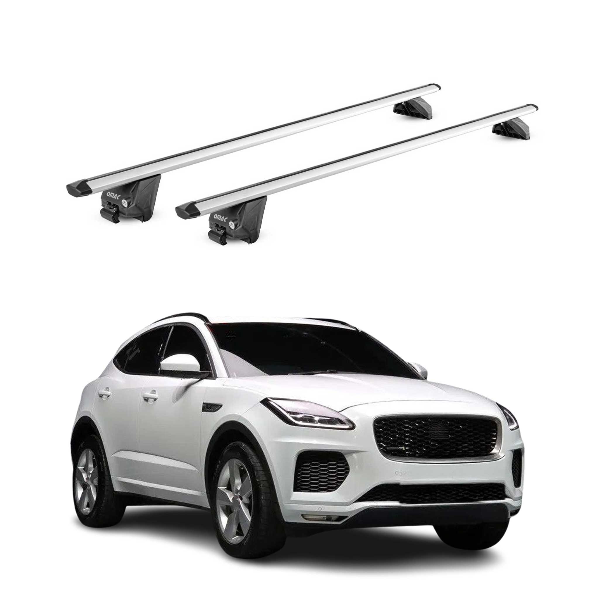 Barres de toit transversales ABE pour Jaguar E-Pace X540 X761 2018-2024 Alu Gris