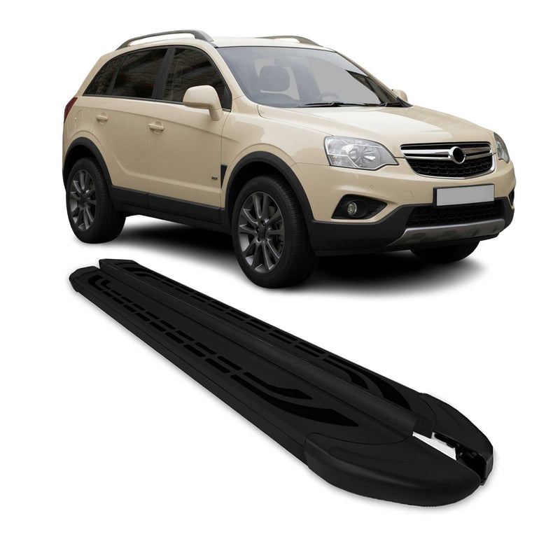 2006-2017 Chevrolet Captiva C100 C180 Marchepieds Latéraux pédale Alu Noir 2Pcs