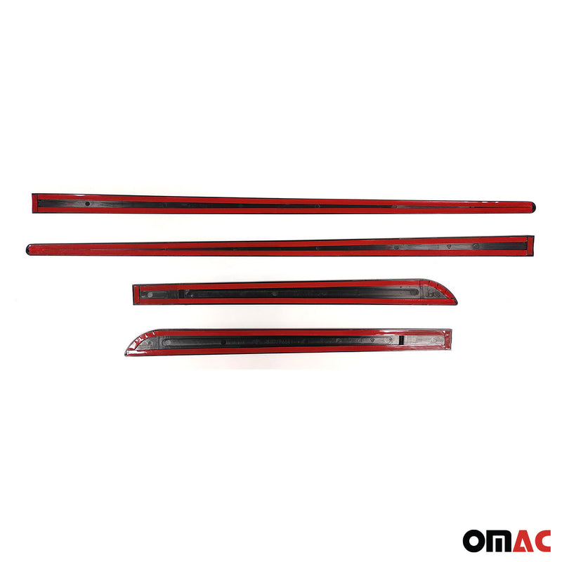 Garniture baguette de porte latérale pour Skoda Karoq 2017-2025 Noir Chromé 4Pcs