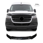 Deflecteurs d'air de capot pour Mercedes Sprinter W907 2018-2026 Acrylique Noir
