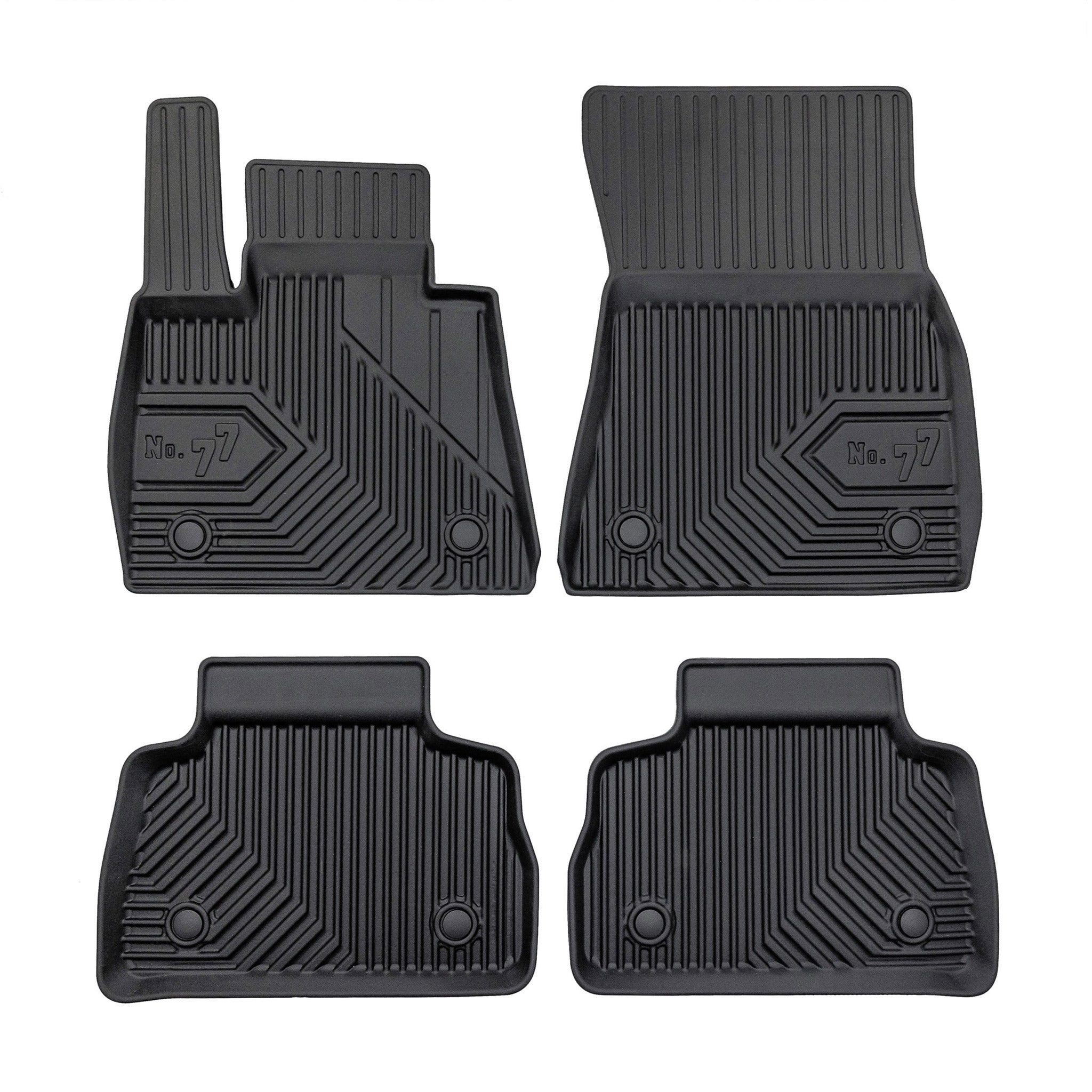 Tapis de Sol de Voiture pour BMW X6 G06 2019-2026 TPE Antidérapant Noir 3Pcs