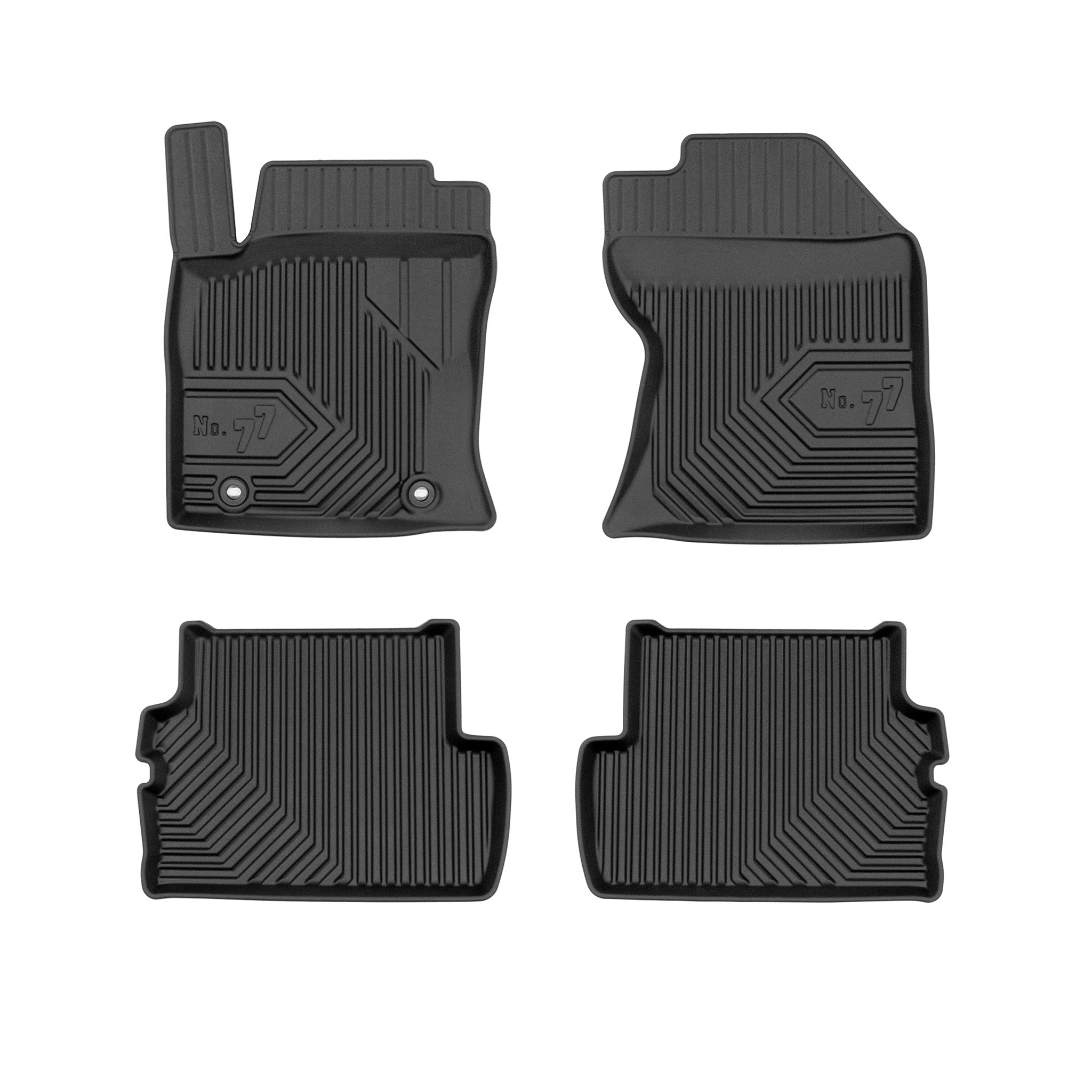 Tapis de Sol de Voiture pour Ford Focus mk1 1998-2004 TPE Antidérapant Noir 4Pcs