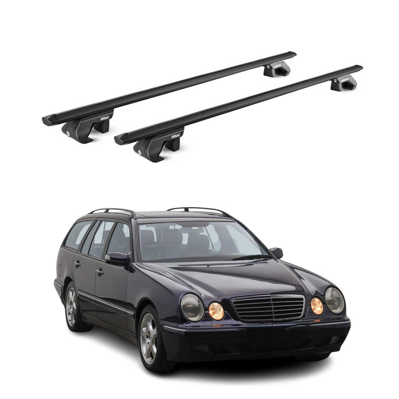 Barres de toit transversales pour Mercedes Classe E S210 S211 1996-2009 Noir ABE