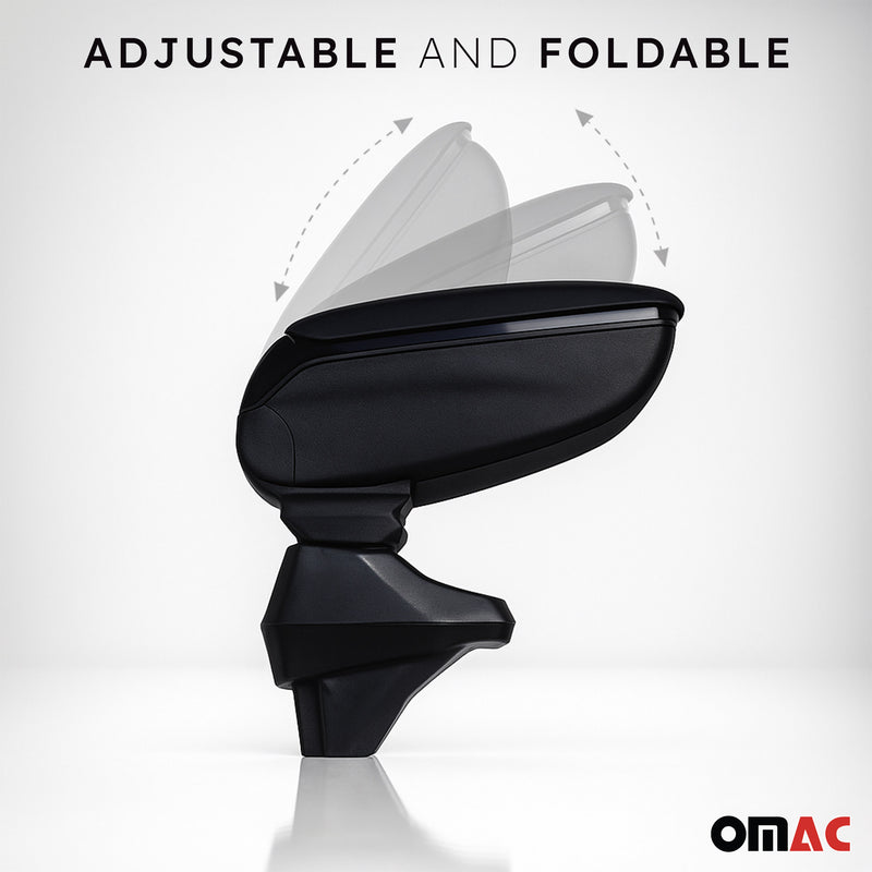 Accoudoir pour Opel Corsa F HB 2019-2025 Vinyl Abs Noir Coulissant