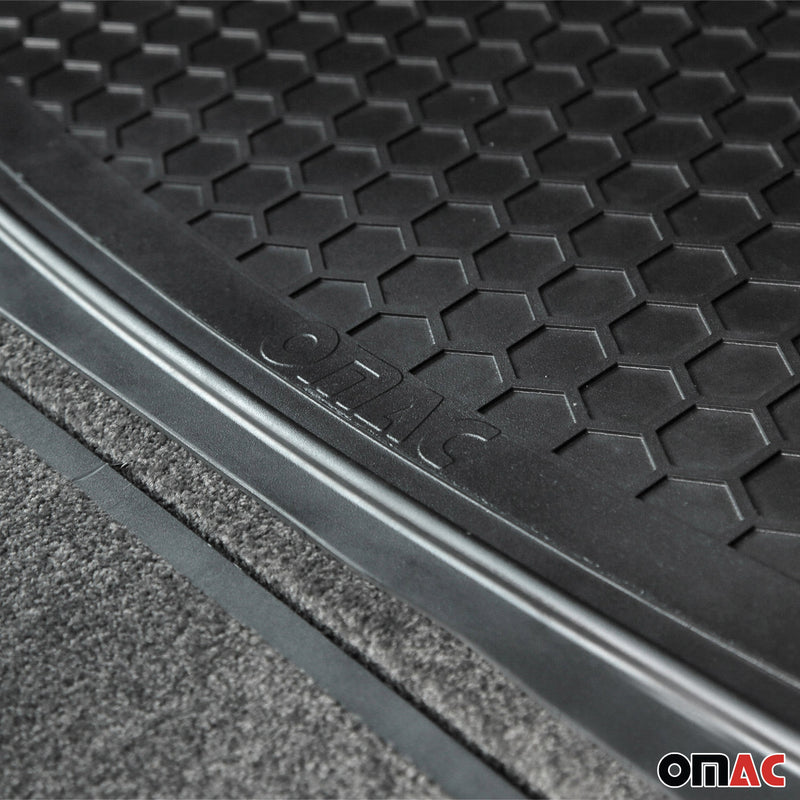 Tapis de coffre pour Audi A4 protecteur de tapis en caoutchouc Noir