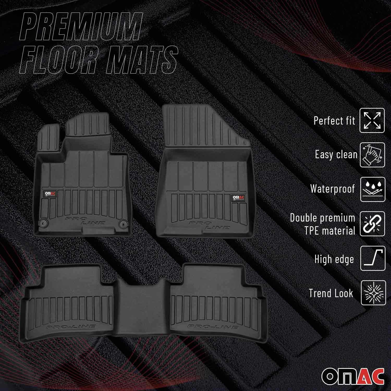 OMAC Tapis de sol en caoutchouc pour KIA Sportage 5 2023-2026 Noir Premium