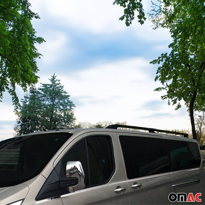 Barres de toit longitudinales pour Ford Transit Tourneo Custom 2012-2024 L2 Noir