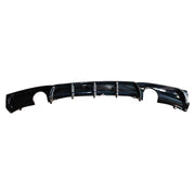 JOM Insert de Pare-choc Arrière pour BMW Série 3 F30/F31 2011-2019 Noir Brillant Einzelrohr (li/re)