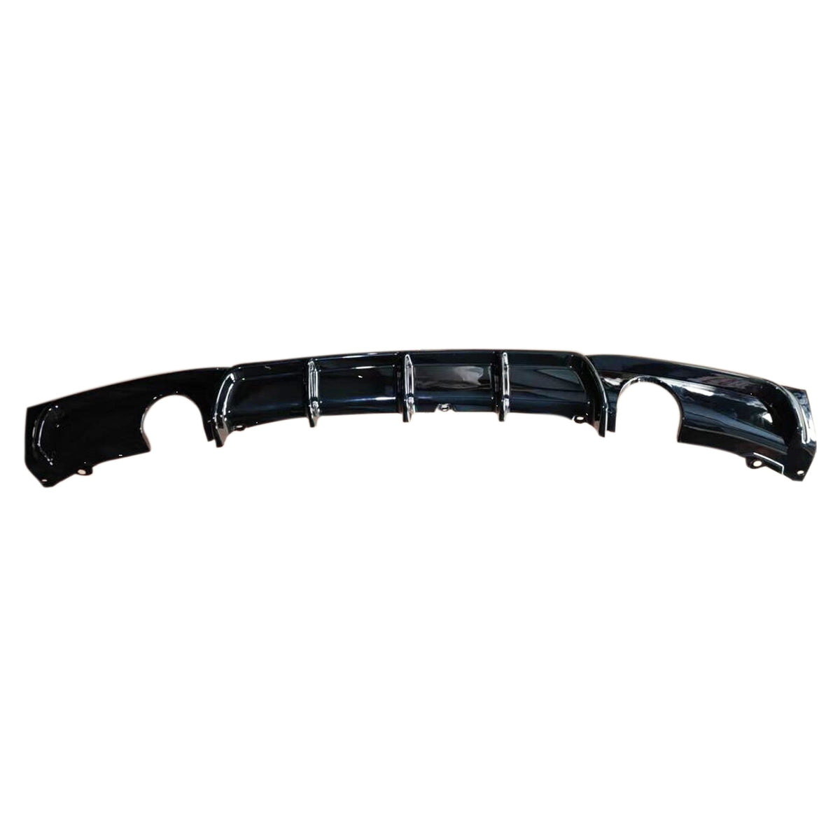 JOM Insert de Pare-choc Arrière pour BMW Série 3 F30/F31 2011-2019 Noir Brillant Einzelrohr (li/re)