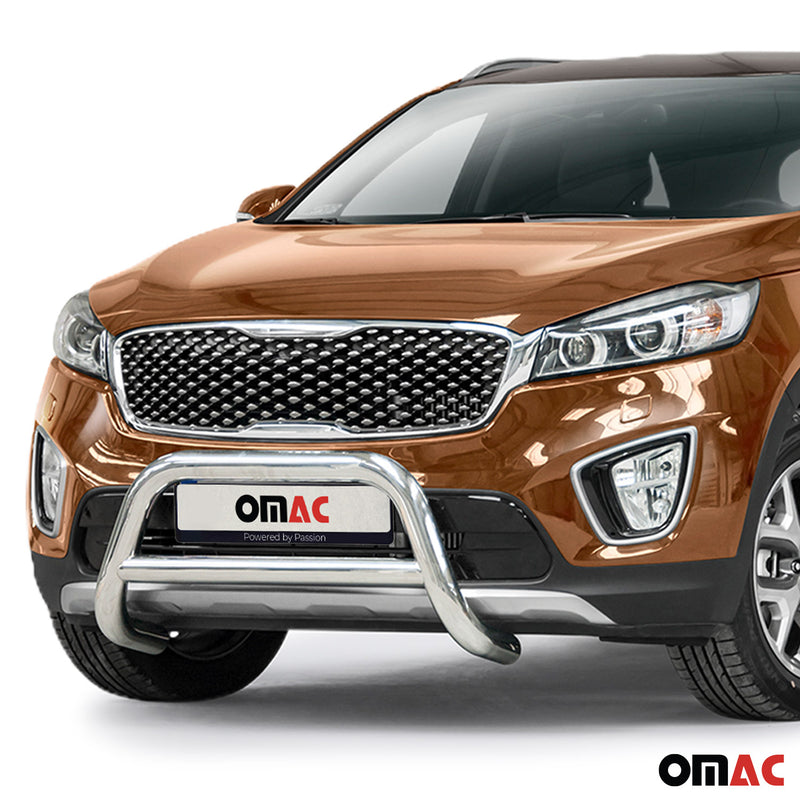 Pare-Buffle Avant Pour Kia Sorento 2015-2018 Acier Inoxy Argent