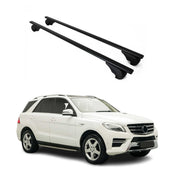 Barres de toit Transversales pour Mercedes Classe M W166 2011-2015 Fer Noir