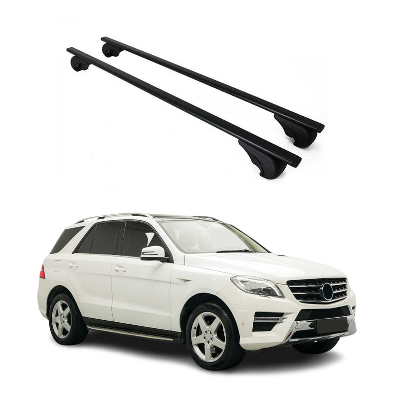 Barres de toit Transversales pour Mercedes Classe M W166 2011-2015 Fer Noir