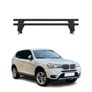 Menabo Barres de toit transversales pour BMW X3 F25 2010-2017 Alu Noir ABE
