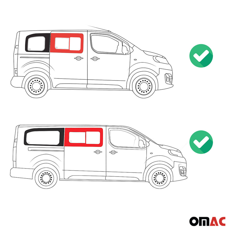 Vitre de Porte pour Fiat Scudo 2022-2023 L2 L3 Avant Droit Fenêtre coulissante