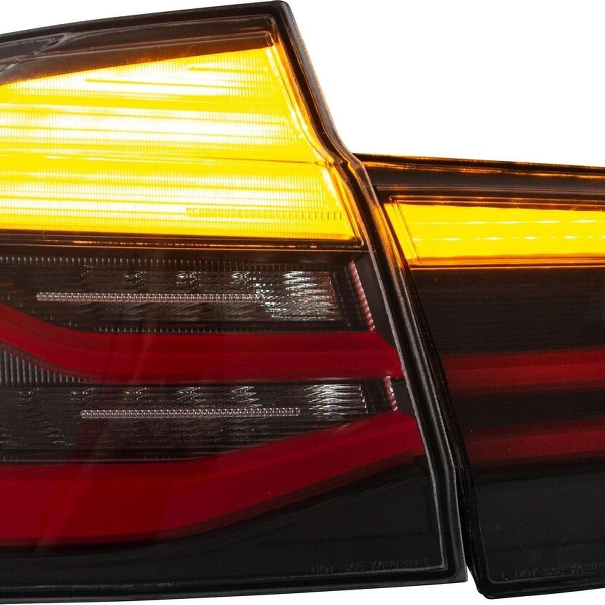 JOM LED Lightbar Feux Arrière pour BMW F30 Berline 2011-2019 Rouge Foncé Fumé