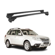 Barres de toit Transversales pour Subaru Forester III 2008-2013 Aluminium Noir