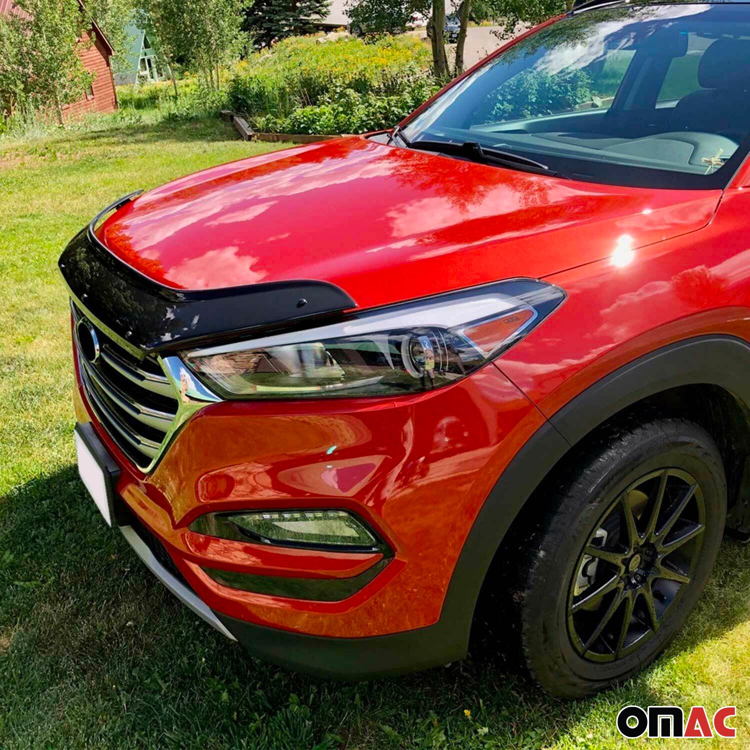 Deflecteurs d'air capot de voiture pour Hyundai Tucson 2015-2021 Acrylique Noir
