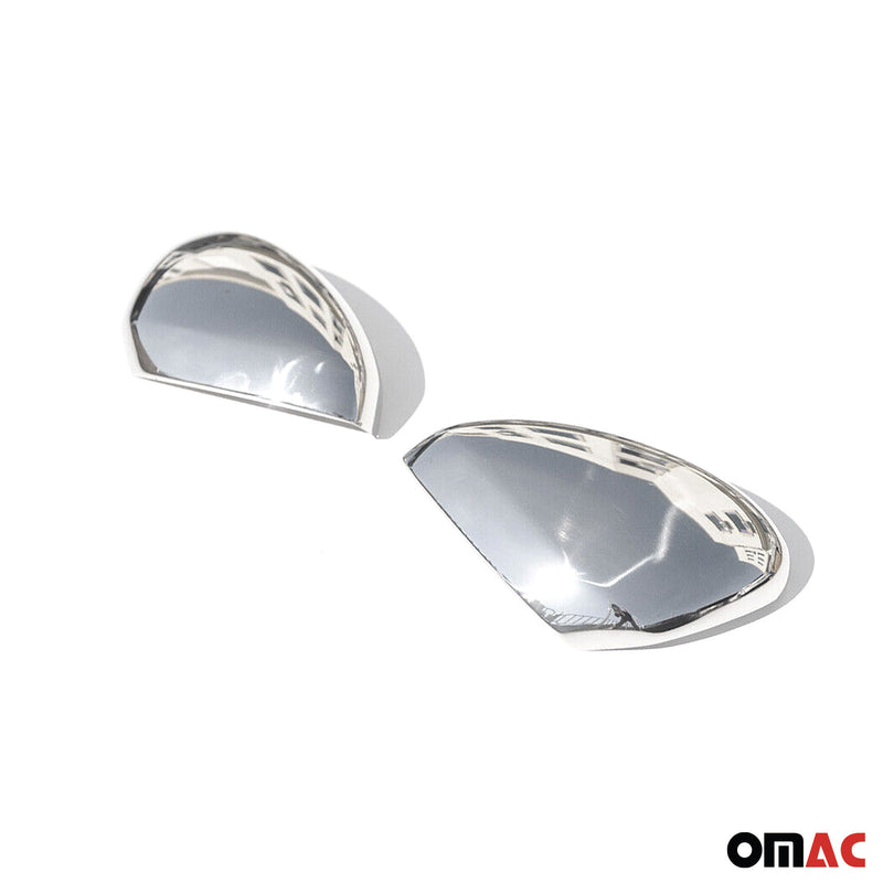 Coques de Rétroviseurs pour Opel Crossland X 2017-2021 en Acier Chromé Argent