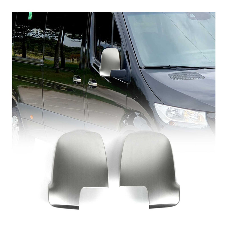 Coques de Rétroviseurs pour Mercedes Sprinter 907-910 2018-2025 en Acier Brossé