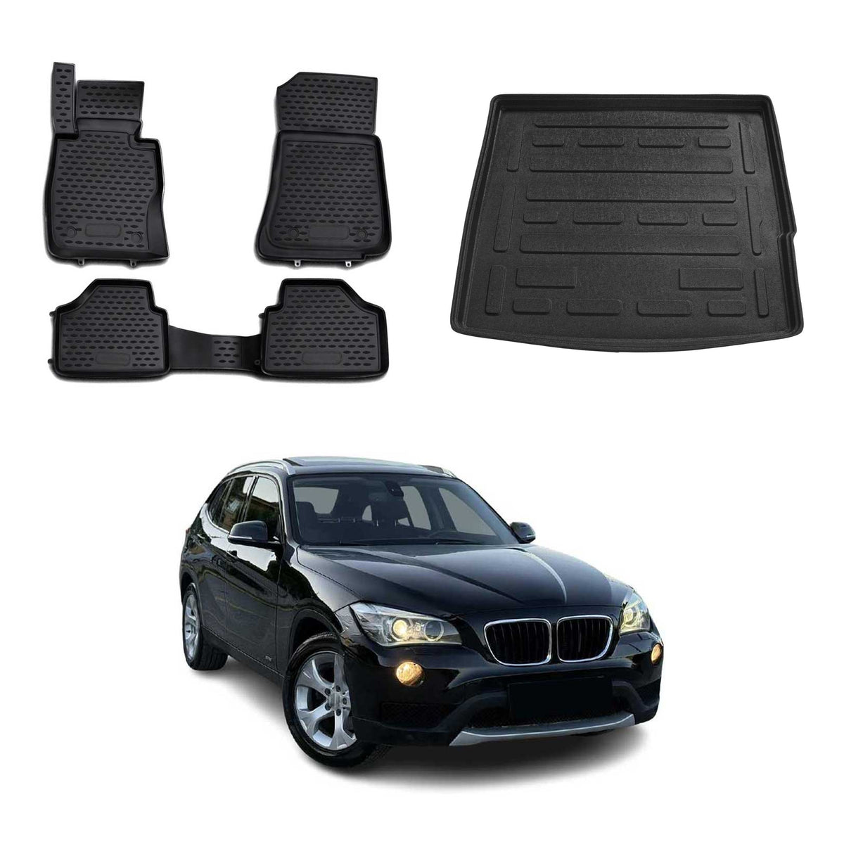 OMAC Kit Tapis de Sol et Coffre pour BMW X1 E84 2009-2015