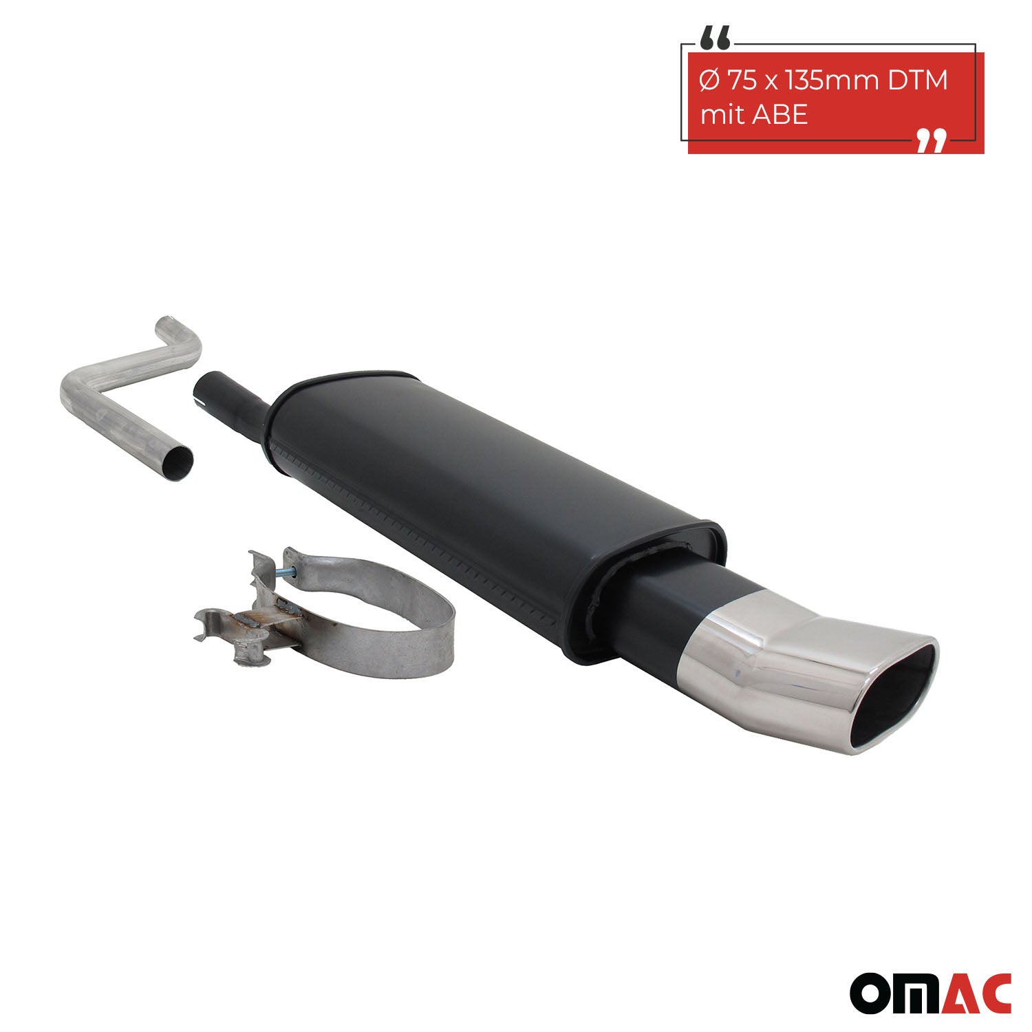 Échappement arrière sport Novus pour VW Polo 2 / 3 86C 135x75mm DTM avec ABE