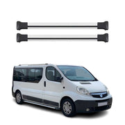 Barres de toit transversales pour Opel Vivaro A 2001-2014 Aluminium Gris
