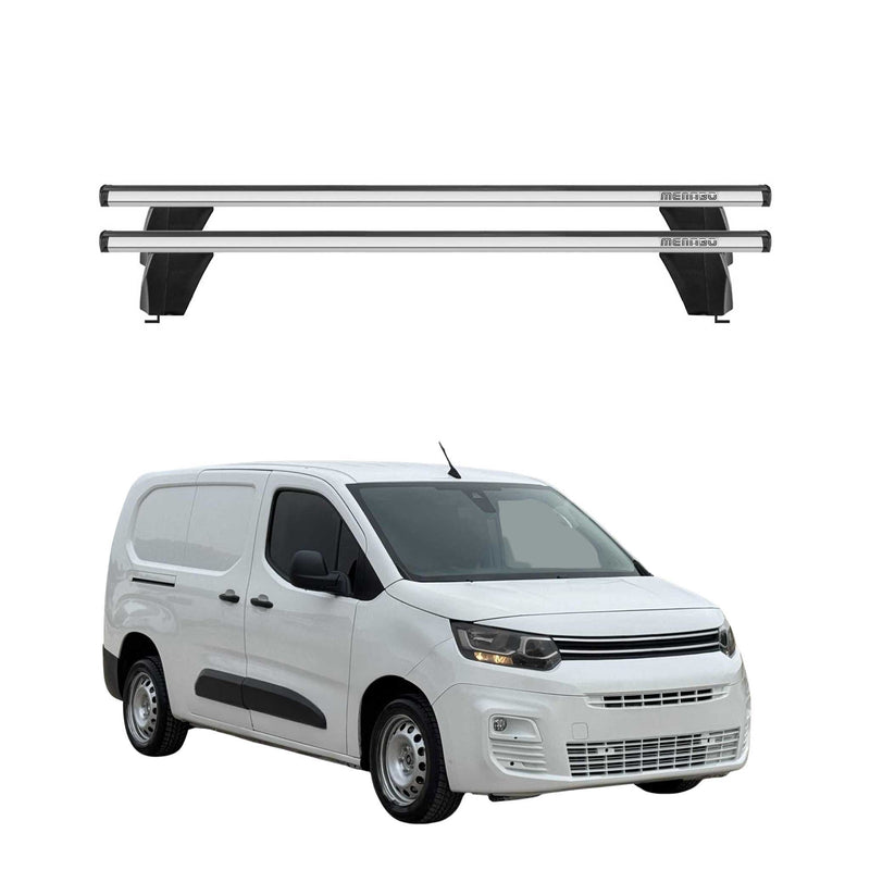 Barres de toit Transversales pour Citroen Berlingo III 2018-2025 Alu Gris 2x