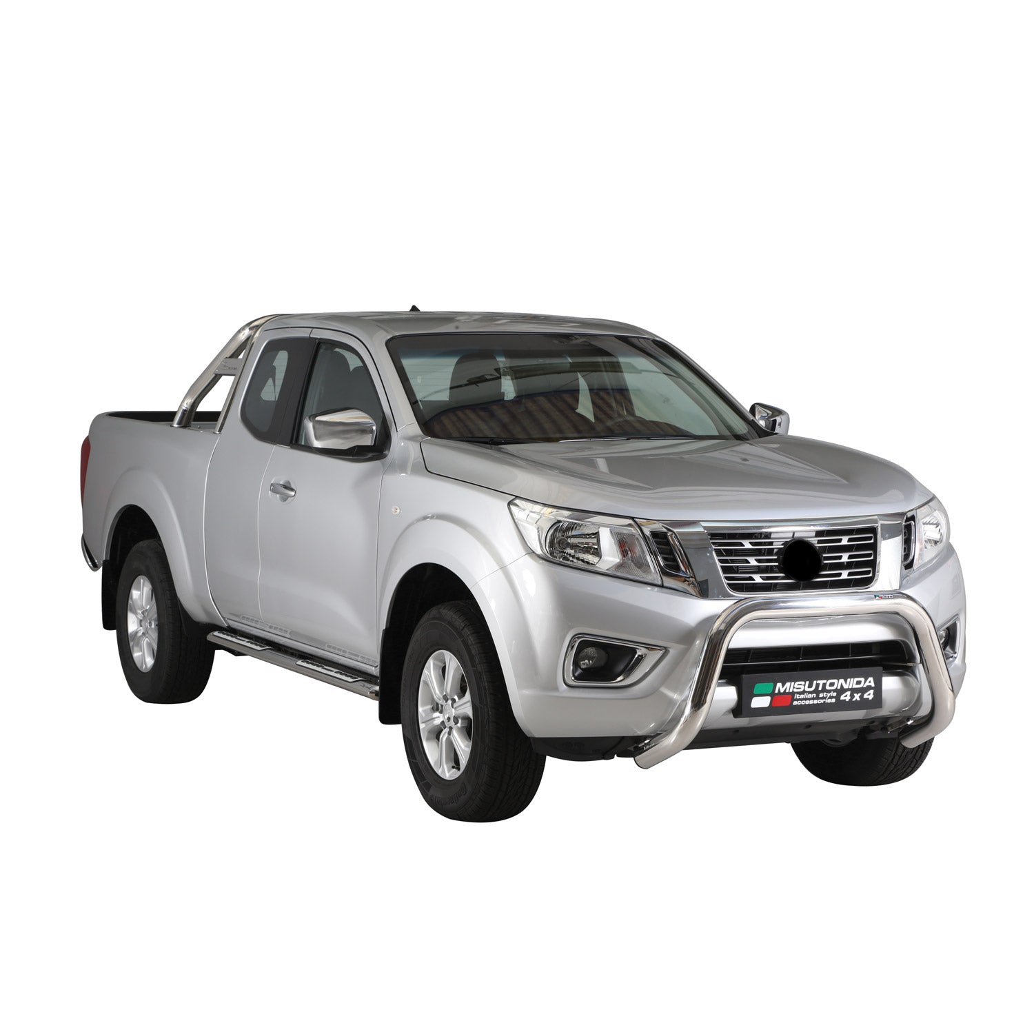 Marchepieds Latéraux pour Nissan NP300 Navara King Cab 2015-2023 Acier Argent