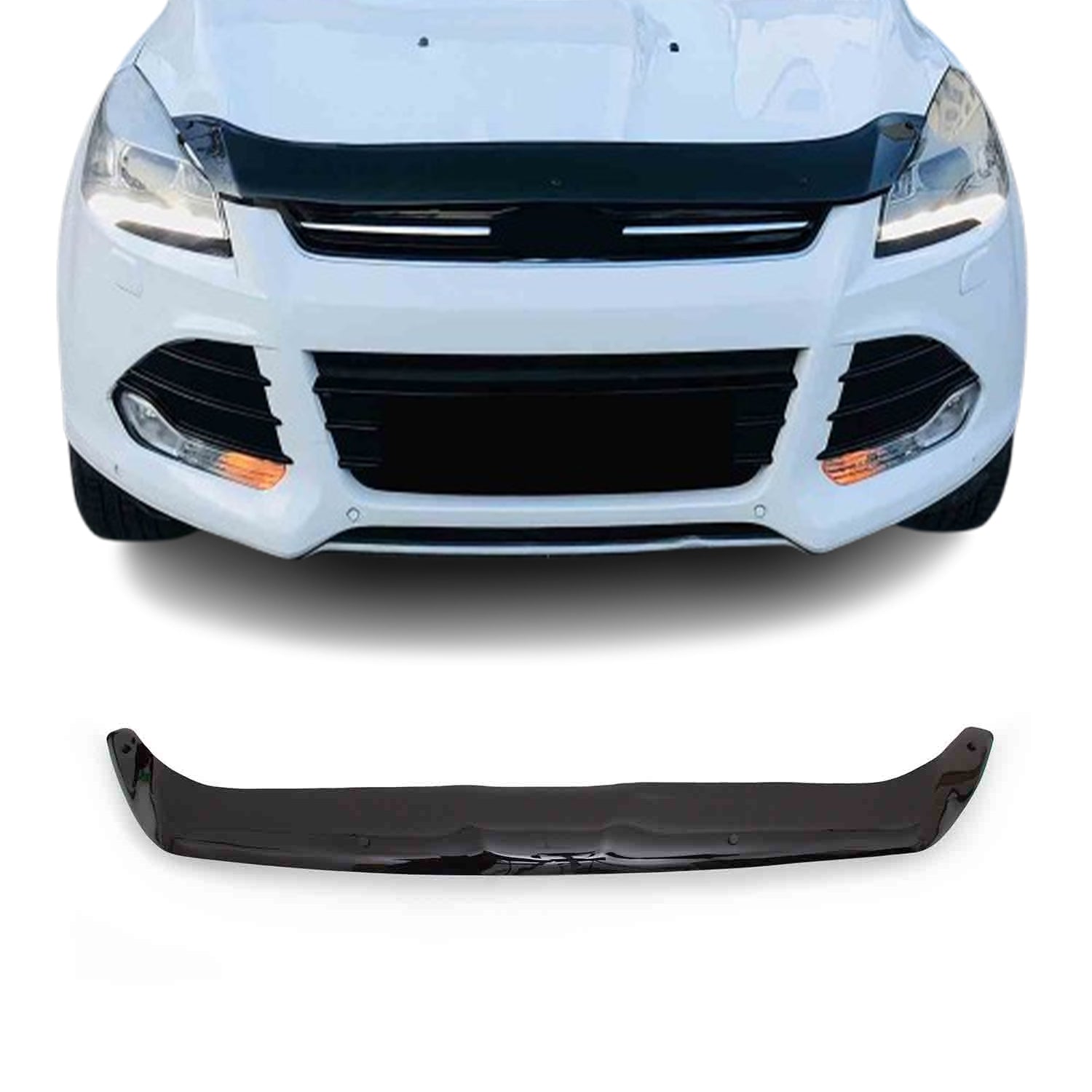 Deflecteurs d'air capot de voiture pour Ford Kuga 2008-2012 Acrylique Noir