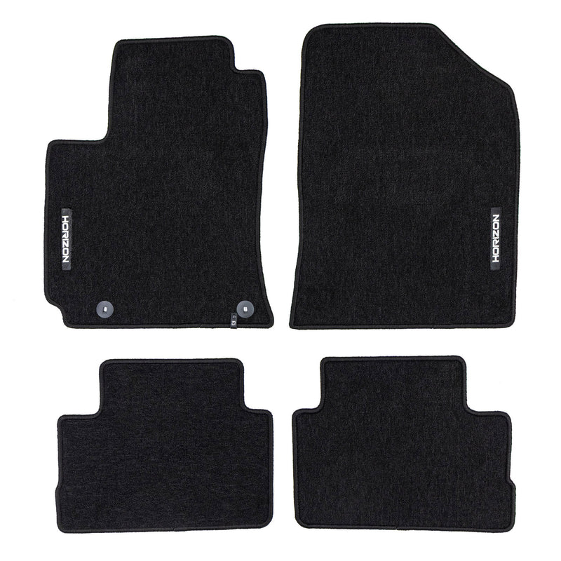 Tapis de Sol de Voiture pour Hyundai Kona I 2017-2020 Pre-FL Velours Noir 4Pcs