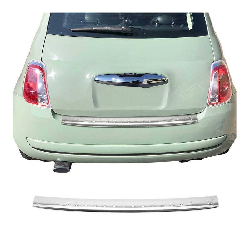 Protection Seuil De Pare-Chocs Arriére pour Fiat 500 500C 2007-2024 Acier Brossé