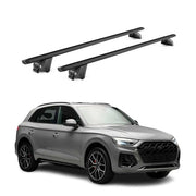 Barres de toit transversales pour Audi Q5 mk3 2025-2026 Alu Noir 2 pièces ABE