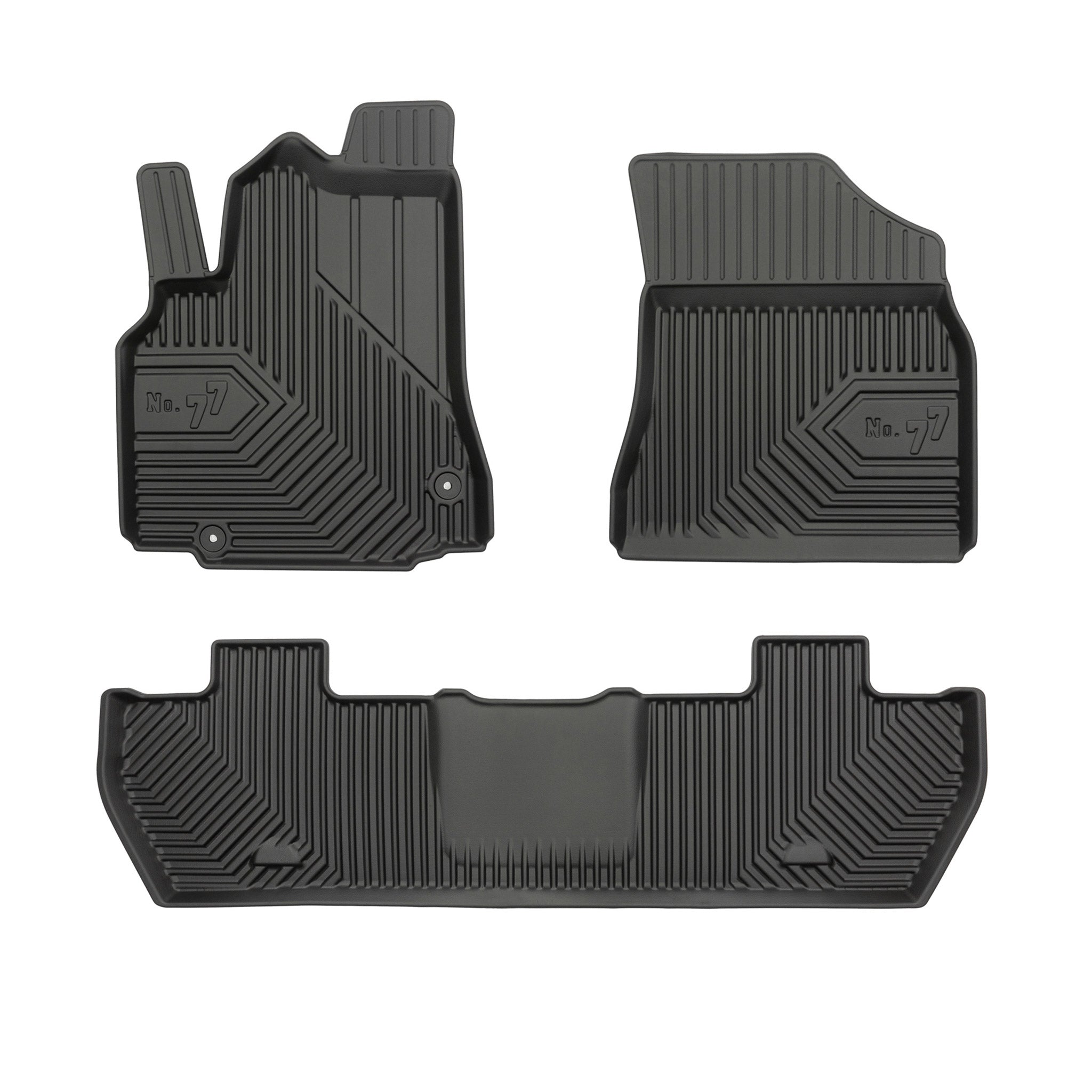Tapis de Sol de Voiture pour Peugeot Partner II 2008-2018 TPE Imperméable 3Pcs