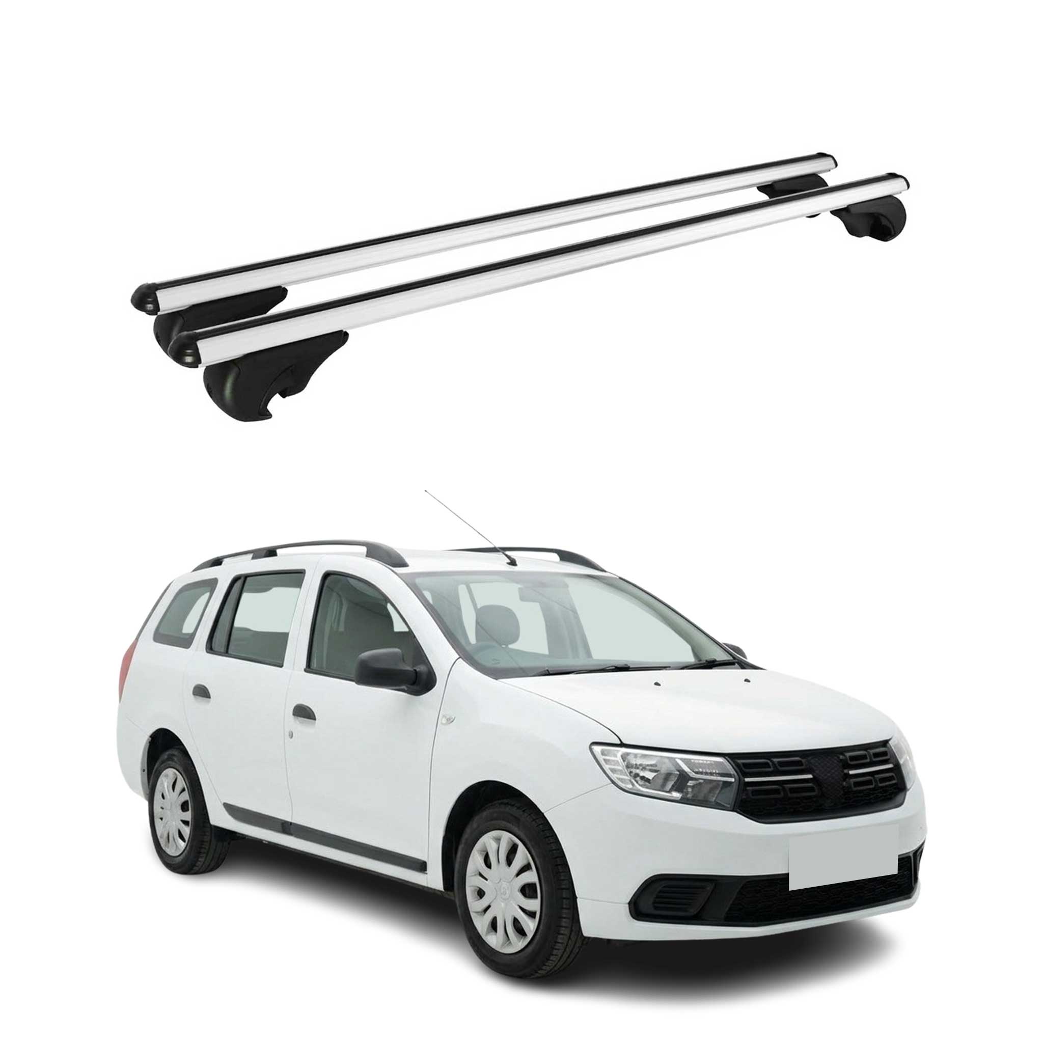 Barres de toit Transversales pour Dacia Logan MCV Stepway 2017-2020 TÜV Gris 2x